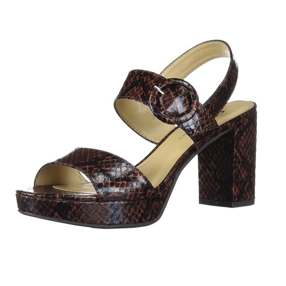 CL by Laundry Shoes - Genna Brown Snake Block Heel